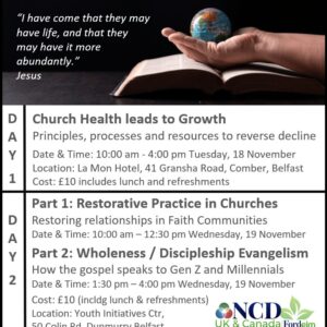 Church Health leads to Growth - Belfast, 18 & 19 November