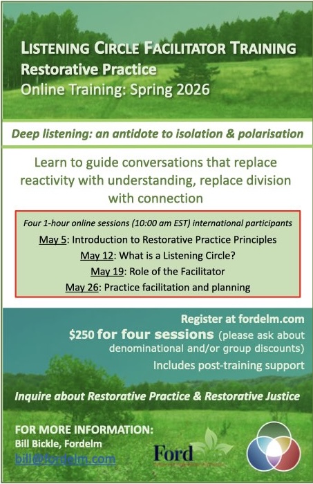 Listening Circle Facilitator Training – Spring 2026 - Canada