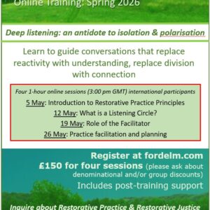 Listening Circle Facilitator Training – Spring 2026 - UK