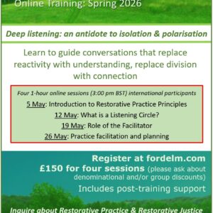 Listening Circle Facilitator Training – Spring 2026 - UK
